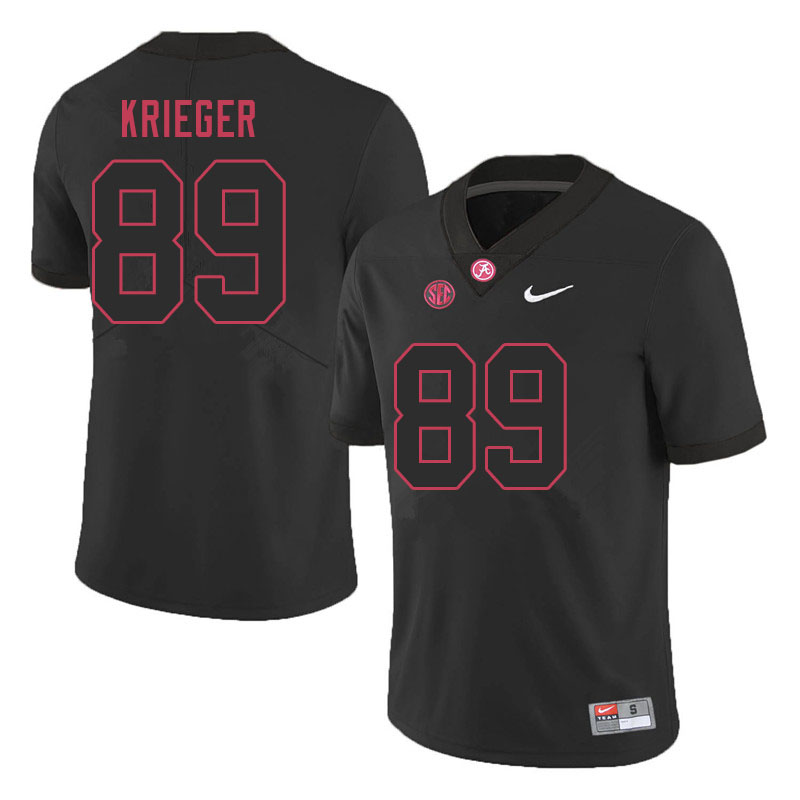 Men #89 Grant Krieger Alabama Crimson Tide College Football Jerseys Sale-Black